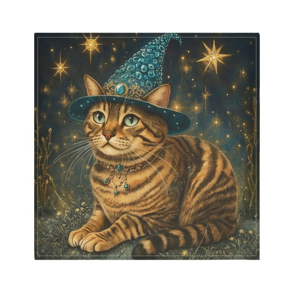 Qxltty Chubby Bengal Cat Napkins 20×20in Perfect for Parties Dinners Weddings Cocktail Housewarming Cloth Napkins Set of 6