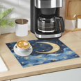 thumbnail image 1 of Qxltty Cloudy Sea Night Sky Leather Drying Mat for Kitchen Countertops Coffee Mats Hide Stain Quickly Absorbs Water Tableware Decor, 1 of 6