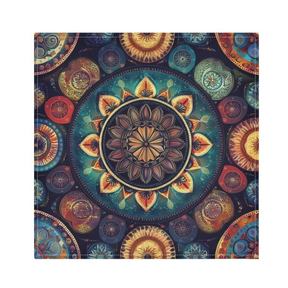 Qxltty Colorful Boho Patterns Napkins 20×20in Perfect for Parties Dinners Weddings Cocktail Housewarming Cloth Napkins Set of 6
