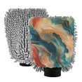 thumbnail image 1 of Qxltty Colorful Gilt Marble Car Wash Mitt 2pcs Scratch Free Lint-Free Antistatic Microfiber 8.07×11.8in, 1 of 8