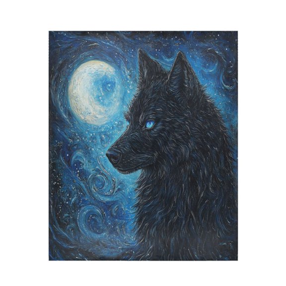 Qxltty Cool Black Wolf Soft Cozy Fluffy Blankets for Couch Sofa Chair Bed Camping Picnic Travel Lightweight Bed 5060inch