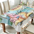 thumbnail image 1 of Qxltty Cute Cartoon Flamingo Square Tablecloth 60×90in Thick Wrinkle Resistant Heat Proof Durable Table Cover for Dining Table, 1 of 9