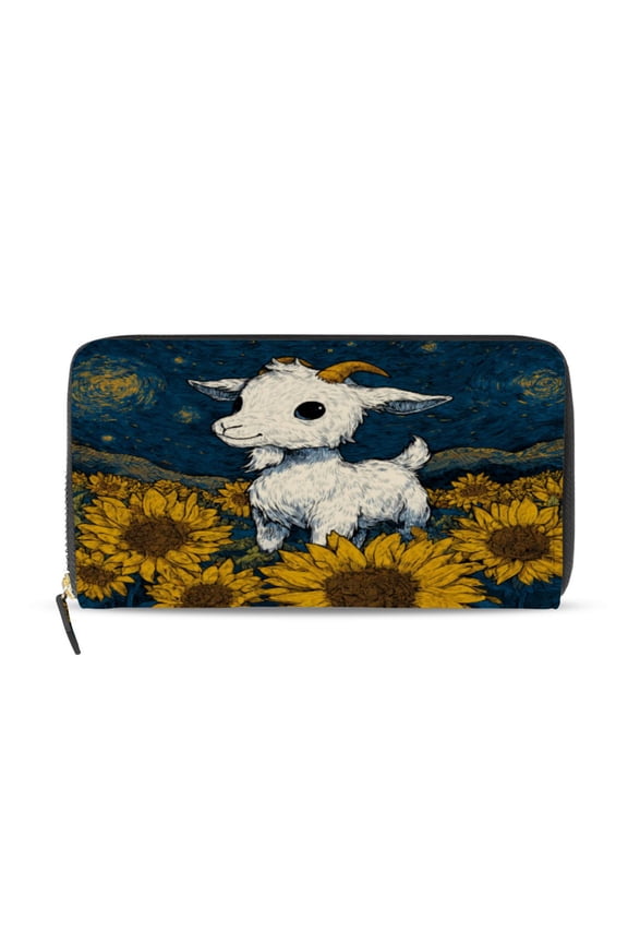 Cute Gogoat Women's Leather Wallet Fashion Retro Multi Card Holder with Cell Phone Pocket Mothers Day Gifts