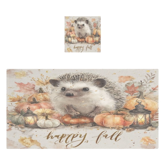 Qxltty Cute Hedgehog Bath and Hand Towel Set 100% Cotton Towels for Bathroom Soft Durable and Absorbent