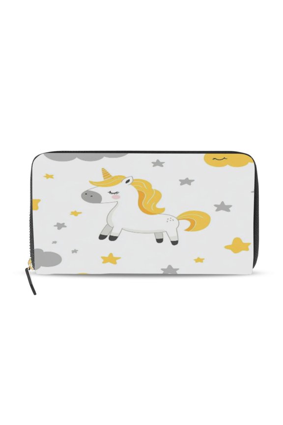 Cute Horse Women's Leather Wallet Fashion Retro Multi Card Holder with Cell Phone Pocket Mothers Day Gifts