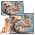 thumbnail image 1 of Qxltty Cute Squirrel Cat litter Pads Pet Set of 2 Diaper Mats Center Anti-leakage Layer Absorbent Soft and Comfortable, 1 of 7
