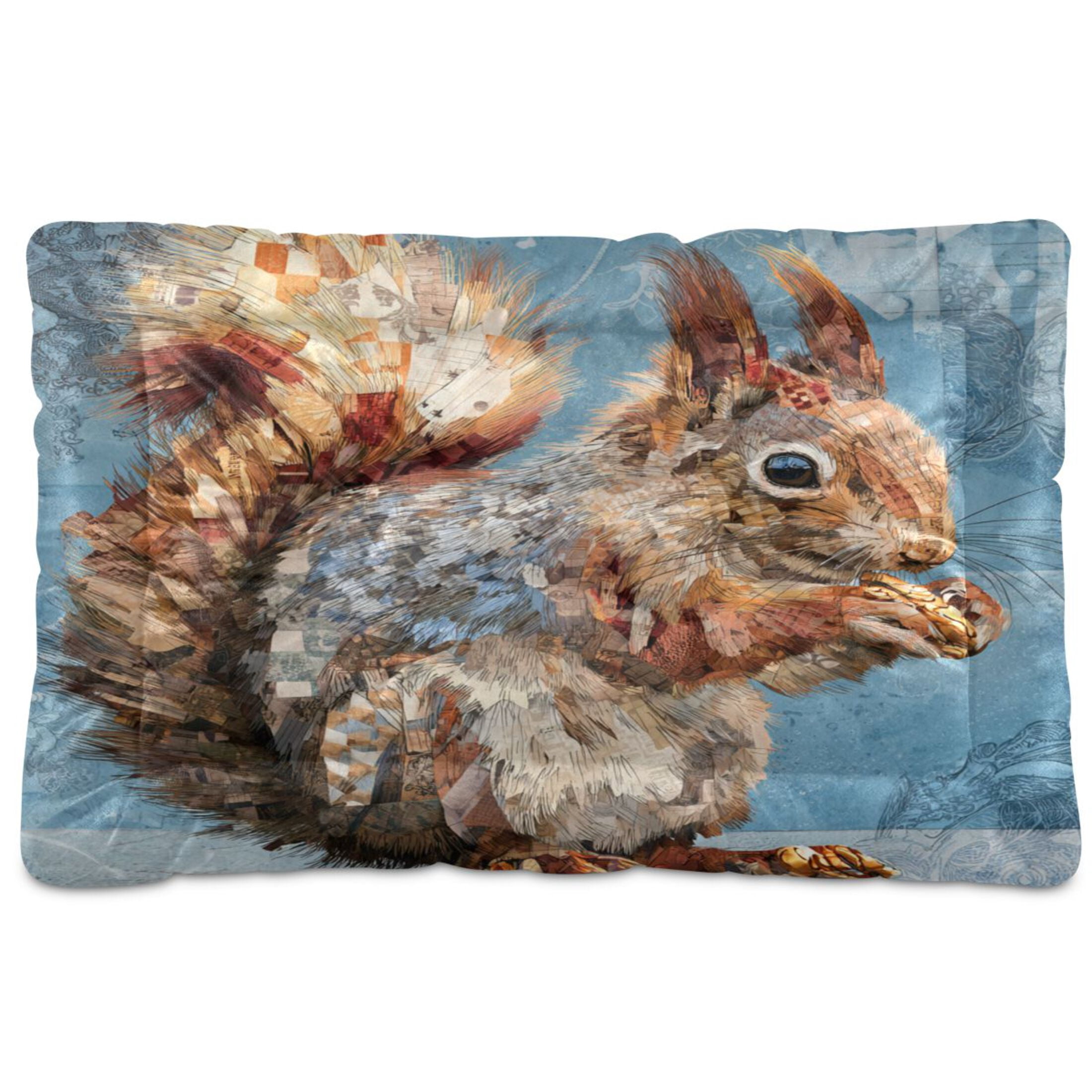 Qxltty Cute Squirrel Ped Pad Wear-resistant and Hard to Bite Through Sleeping Pad for Small Medium Large Dogs Winter Pet Bed 36×24in