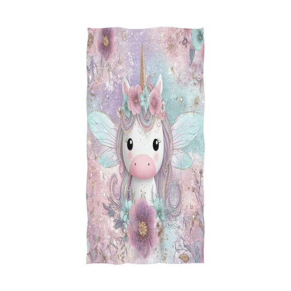 Qxltty Cute Unicorn Extra Large Bath Towel 32"x64" Super Soft Highly Absorbent Quick Dry Shower Towel for Hotel Bathroom Guest Spa Gym