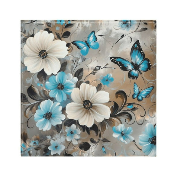 Qxltty Dainty Flora Napkins 20×20in Perfect for Parties Dinners Weddings Cocktail Housewarming Cloth Napkins Set of 6