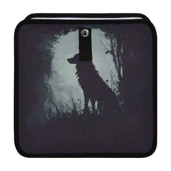 Qxltty Dark Wolf Car Dumpster Collapsible Rear Seat Suspension Trash for Front Seat Center Console in Vehicle