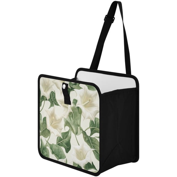 Qxltty Datura Stramonium Car Dumpster Collapsible Rear Seat Suspension Trash for Front Seat Center Console in Vehicle