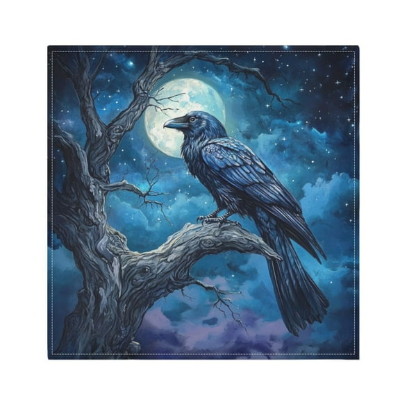 Qxltty Dead Trees Dark Crows Napkins 20×20in Perfect for Parties Dinners Weddings Cocktail Housewarming Cloth Napkins Set of 1