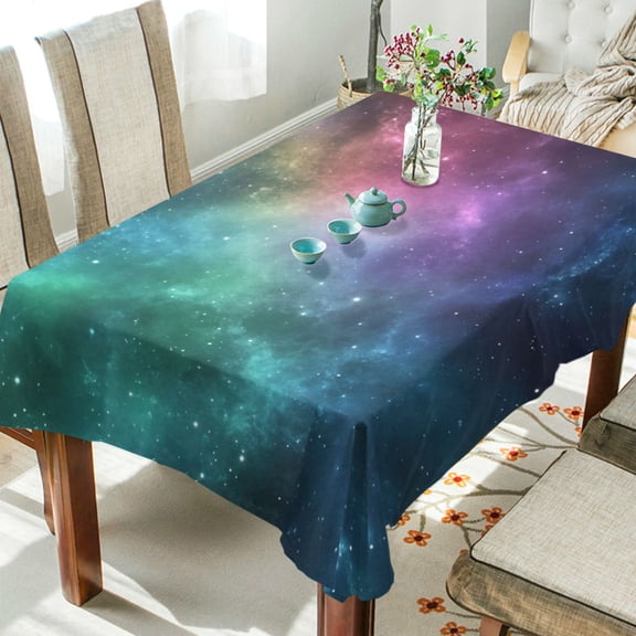 Qxltty Deep Outer Space Square Tablecloth 54×54in Thick Wrinkle Resistant Heat Proof Durable Table Cover for Dining Table