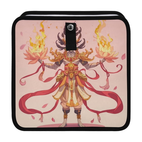 Qxltty Devil King Nezha Car Dumpster Collapsible Rear Seat Suspension Trash for Front Seat Center Console in Vehicle