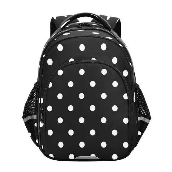 Qxltty Dot Grid Backpack Lightweight Multi Pocket Daypack Reflective Bookbag with Adjustable Straps