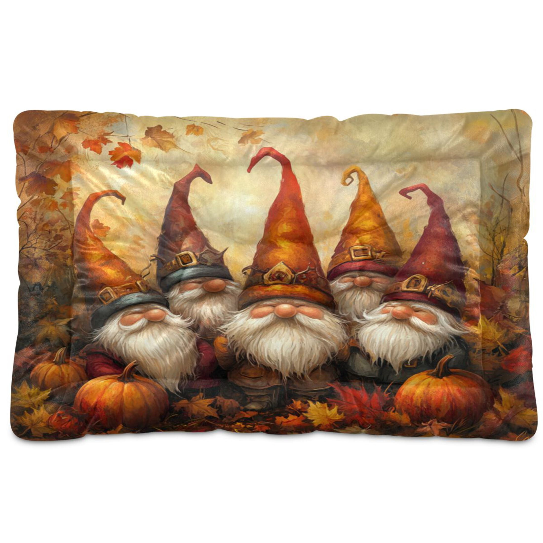 Qxltty Dwarf Pumpkin Figures Ped Pad Wear-resistant and Hard to Bite Through Sleeping Pad for Small Medium Large Dogs Winter Pet Bed 36×24in