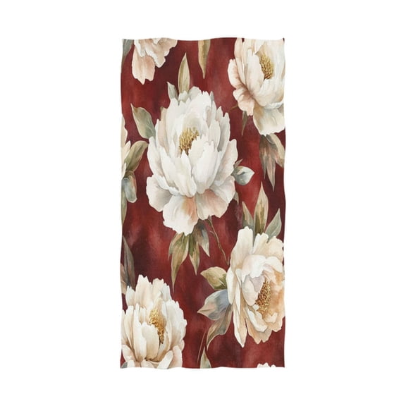 Qxltty Elegant Peony Extra Large Bath Towel 32"x64" Super Soft Highly Absorbent Quick Dry Shower Towel for Hotel Bathroom Guest Spa Gym