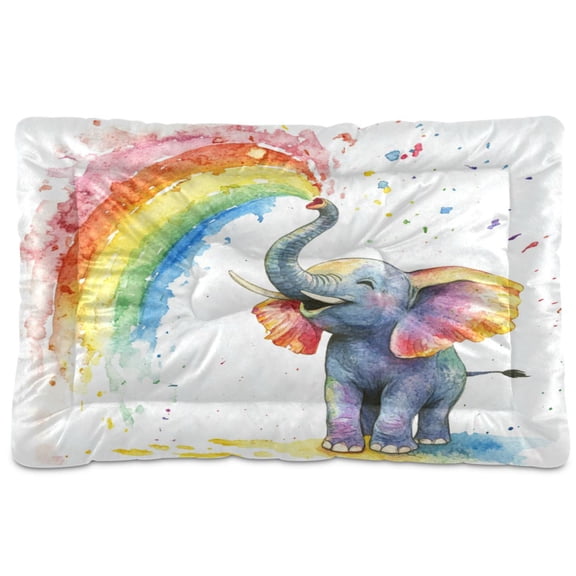 Qxltty Elephant Color Spraying Ped Pad Wear-resistant and Hard to Bite Through Sleeping Pad for Small Medium Large Dogs Winter Pet Bed 24×18in