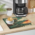 thumbnail image 1 of Qxltty Emerald Dragon Leather Drying Mat for Kitchen Countertops Coffee Mats Hide Stain Quickly Absorbs Water Tableware Decor, 1 of 6