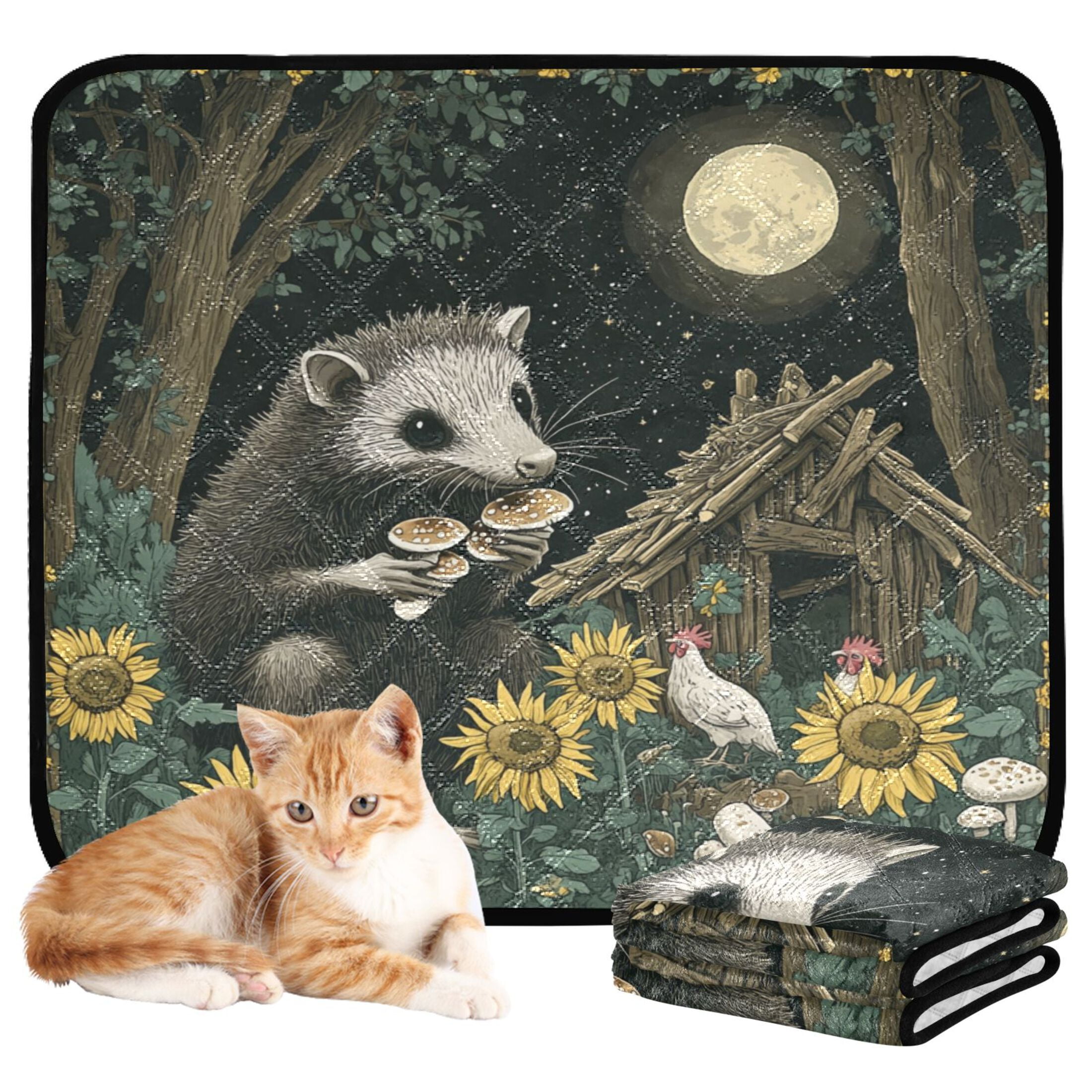 Qxltty Extra Large Possum Cat litter Pads Pet Set of 3 Diaper Mats Center Anti-leakage Layer Absorbent Soft and Comfortable
