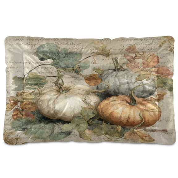 Qxltty Fall Pumpkin Maple Leaf Ped Pad Wear-resistant and Hard to Bite Through Sleeping Pad for Small Medium Large Dogs Winter Pet Bed 36×24in