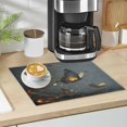 thumbnail image 1 of Qxltty Fire Butterfly Leather Drying Mat for Kitchen Countertops Coffee Mats Hide Stain Quickly Absorbs Water Tableware Decor, 1 of 6