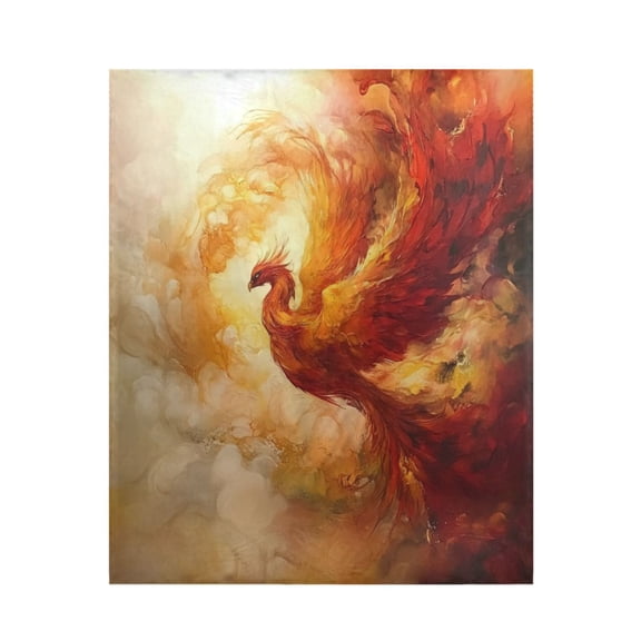 Qxltty Fire Phoenix Pattern Soft Cozy Fluffy Blankets for Couch Sofa Chair Bed Camping Picnic Travel Lightweight Bed 5060inch