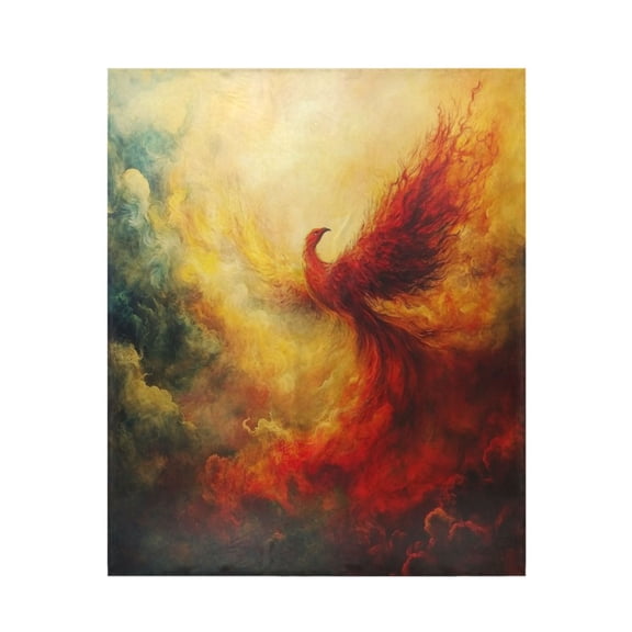 Qxltty Fire Phoenix Patterns Soft Cozy Fluffy Blankets for Couch Sofa Chair Bed Camping Picnic Travel Lightweight Bed 5060inch