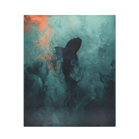 Qxltty Fish Of The Deep Soft Cozy Fluffy Blankets for Couch Sofa Chair Bed Camping Picnic Travel Lightweight Bed 5060inch