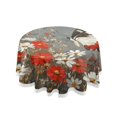 thumbnail image 1 of Qxltty Flower Butterfly Round Tablecloth 60 Inch Dia Washable Table Cover with Dust-Proof Wrinkle Resistant for Restaurant Picnic Indoor and Outdoor Dining, 1 of 8