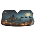 thumbnail image 1 of Qxltty Flying Witches Car Windshield Sunshades Foldable UV Rays Sun Visor Protector Keep Your Vehicle Cool 55×27.6in, 1 of 8