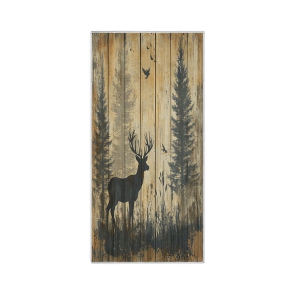 Qxltty Forest Deer Shadow Ultra-Thin Lightweight Towel Quick-Dry Absorbent Portable Towel Ideal for Camping Running Cycling Gym Use