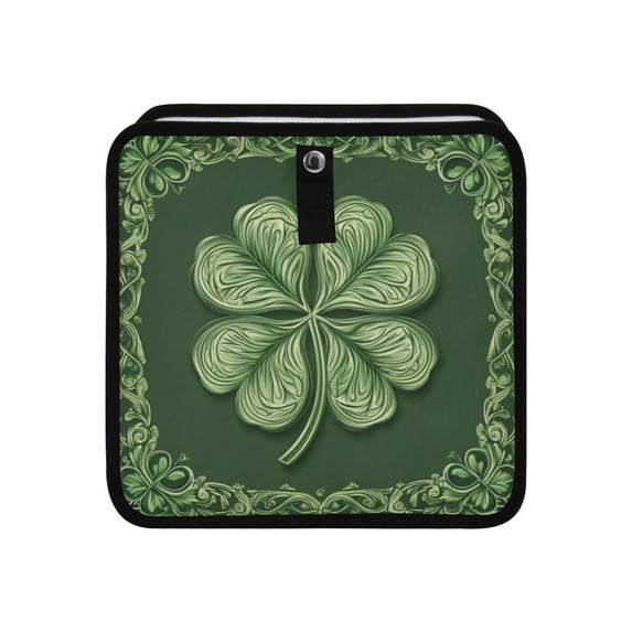 Qxltty Four Leaf Clover Car Dumpster Collapsible Rear Seat Suspension Trash for Front Seat Center Console in Vehicle
