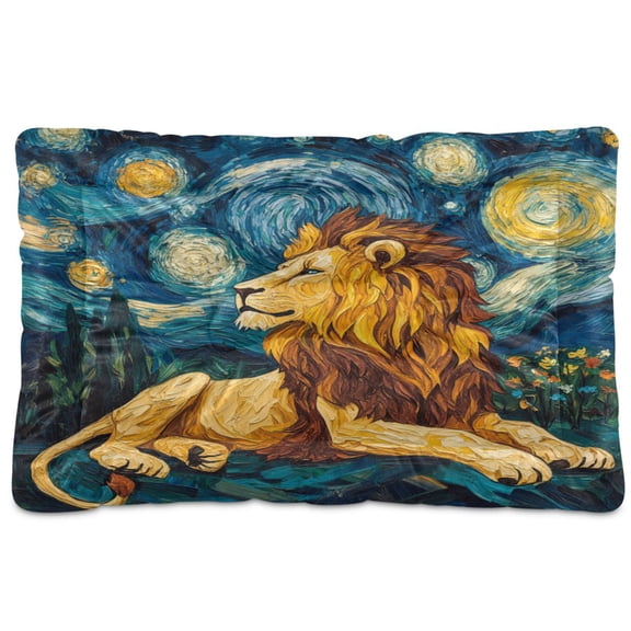 Qxltty Golden Lion King Ped Pad Wear-resistant and Hard to Bite Through Sleeping Pad for Small Medium Large Dogs Winter Pet Bed 24×18in