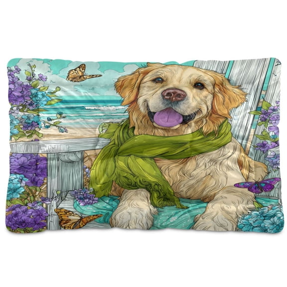 Qxltty Golden Retriever Ped Pad Wear-resistant and Hard to Bite Through Sleeping Pad for Small Medium Large Dogs Winter Pet Bed 24×18in