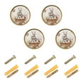 thumbnail image 1 of Qxltty Gray Easter Rabbit Cabinet Knobs Kitchen Drawer Knobs Round Door Pulls Dressing Table Wardrobe Closet Knob Handles Decorative Set of 4, 1 of 9