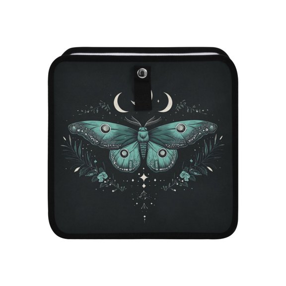 Qxltty Green Moth Car Dumpster Collapsible Rear Seat Suspension Trash for Front Seat Center Console in Vehicle