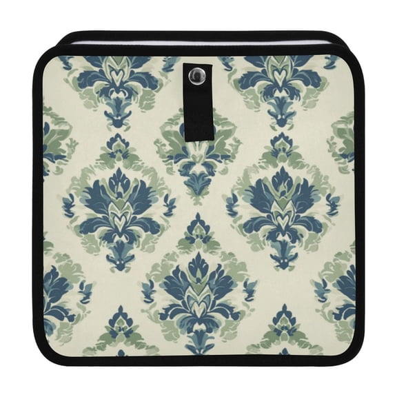 Qxltty Green Rhombic Car Dumpster Collapsible Rear Seat Suspension Trash for Front Seat Center Console in Vehicle