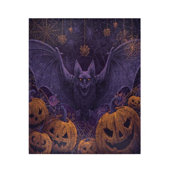 Qxltty Halloween Bat Soft Cozy Fluffy Blankets for Couch Sofa Chair Bed Camping Picnic Travel Lightweight Bed 5060inch