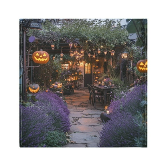 Qxltty Halloween-inspired Garden Napkins 20×20in Perfect for Parties Dinners Weddings Cocktail Housewarming Cloth Napkins Set of 1