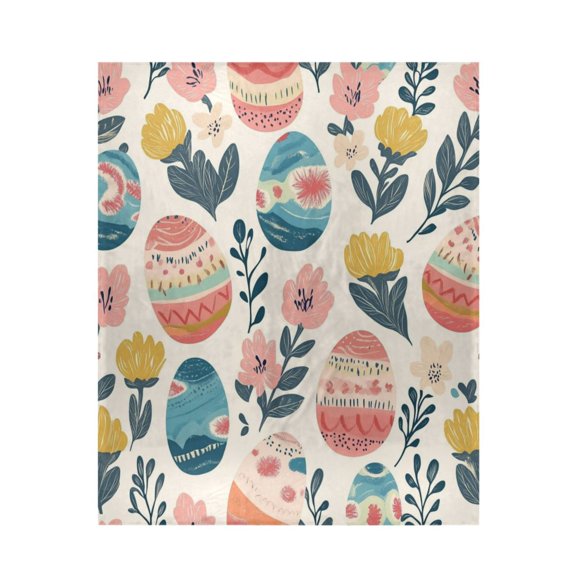 Qxltty Happy Easter Eggs Soft Cozy Fluffy Blankets for Couch Sofa Chair Bed Camping Picnic Travel Lightweight Bed 5060inch