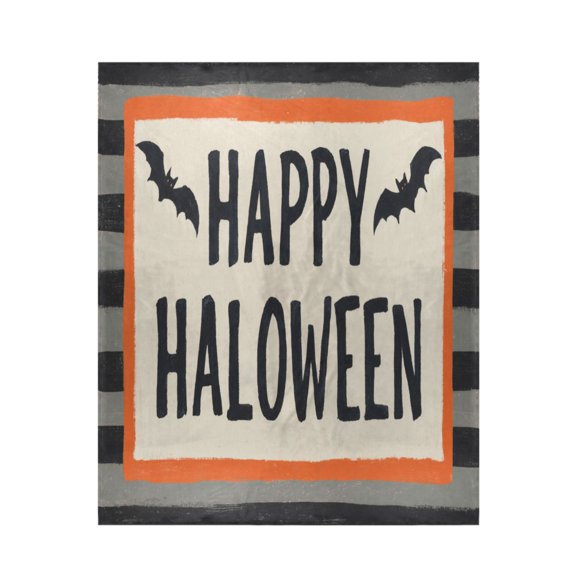 Qxltty Happy Halloween Bats Soft Cozy Fluffy Blankets for Couch Sofa Chair Bed Camping Picnic Travel Lightweight Bed 5060inch
