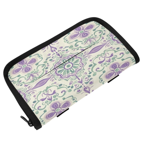 Qxltty Intricate Indian Patterns Car Tissue Holde Upgraded Hanging Square Sun Visor Napkin Box and Easy to Use