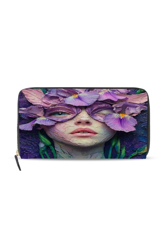 Iris Fairy Women's Leather Wallet Fashion Retro Multi Card Holder with Cell Phone Pocket Mothers Day Gifts