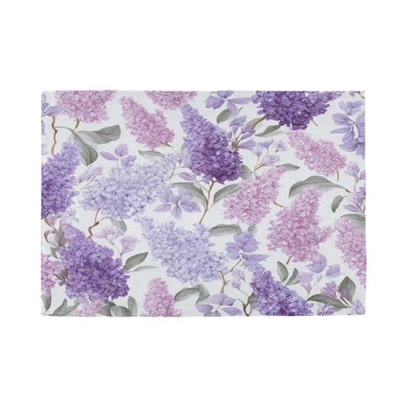 Qxltty Lavender Placemats Set of 1 Heat Resistant Non-Slip Place mat for Dining Table Washable Durable Polyester Woven Table Decorations