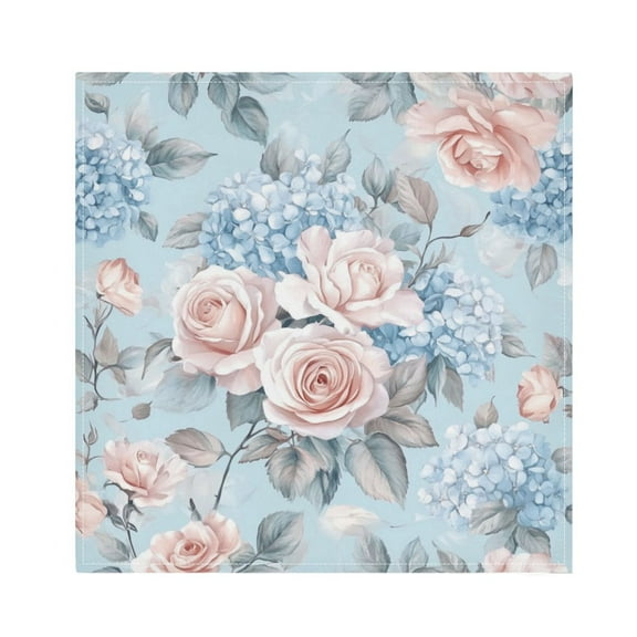 Qxltty Light Pink Rose Pattern Napkins 20×20in Perfect for Parties Dinners Weddings Cocktail Housewarming Cloth Napkins Set of 6