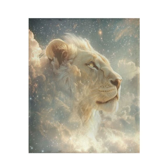 Qxltty Lion in The Clouds Pattern Soft Cozy Fluffy Blankets for Couch Sofa Chair Bed Camping Picnic Travel Lightweight Bed 5060inch