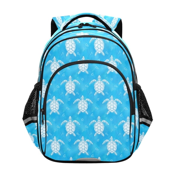 Qxltty Little Turtle Backpack Lightweight Multi Pocket Daypack Reflective Bookbag with Adjustable Straps