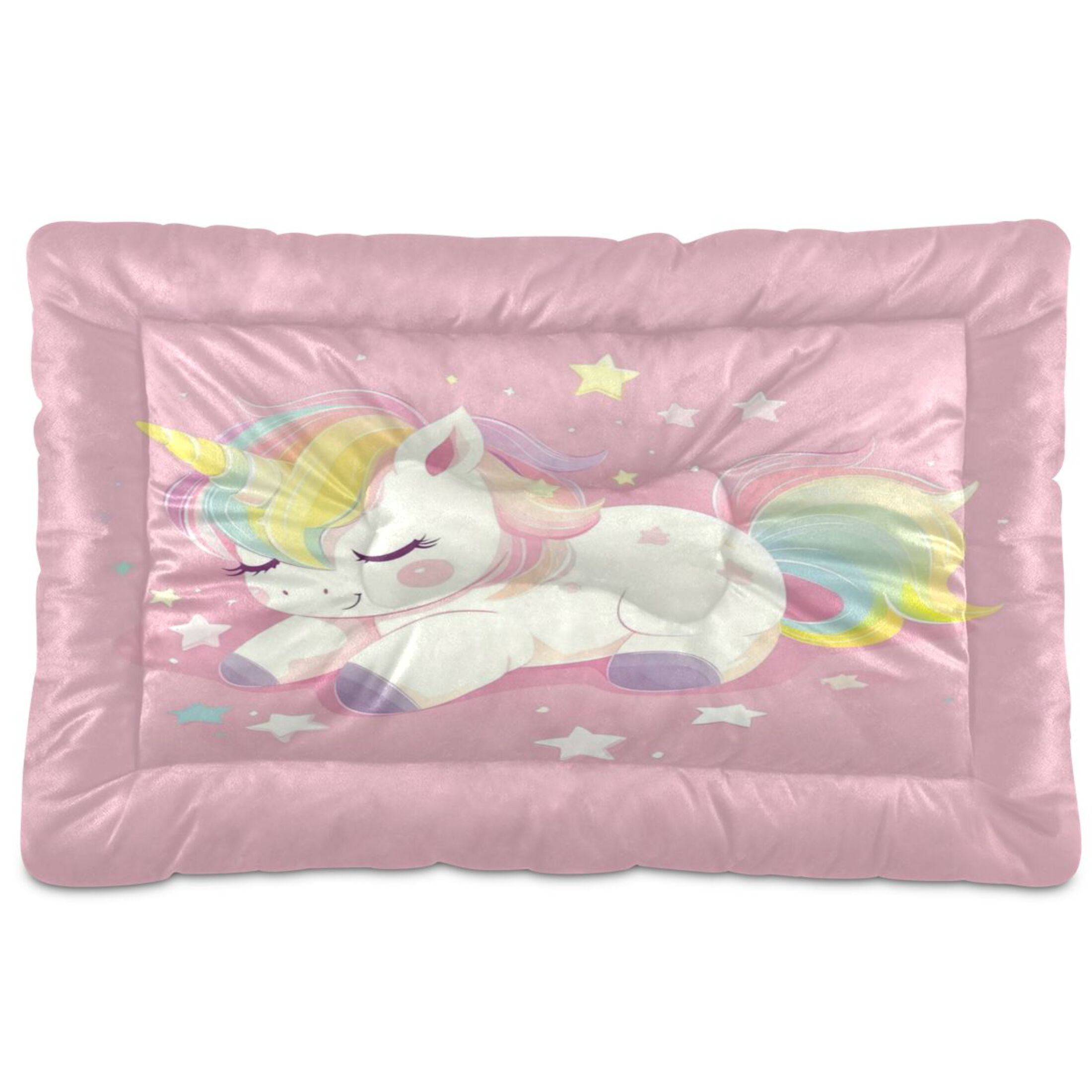 Qxltty Lovely Colorful Pony Ped Pad Wear-resistant and Hard to Bite Through Sleeping Pad for Small Medium Large Dogs Winter Pet Bed 36×24in