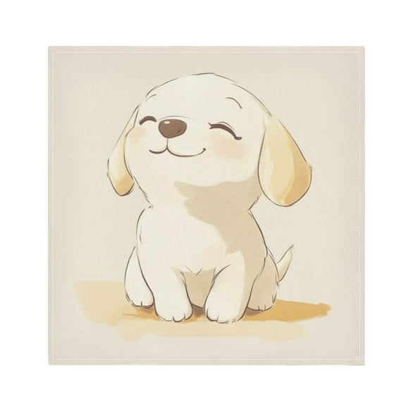 Qxltty Lovely Golden Retriever Napkins 20×20in Perfect for Parties Dinners Weddings Cocktail Housewarming Cloth Napkins Set of 1